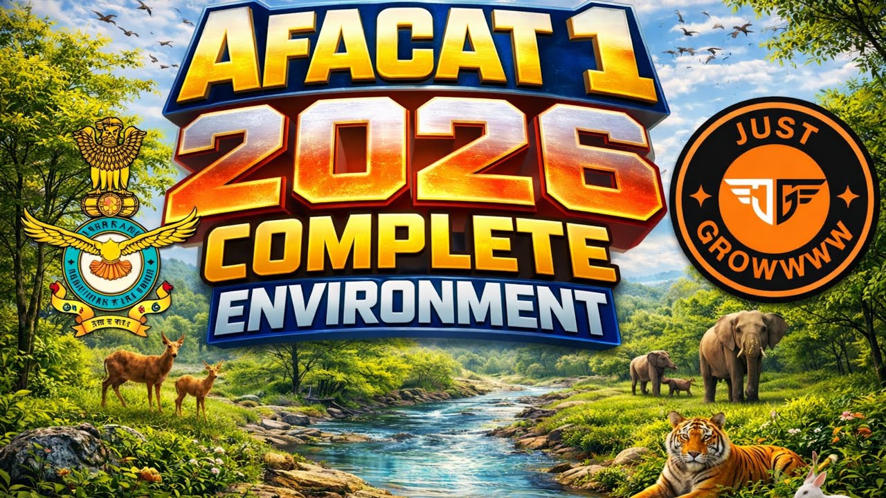 🔥 AFCAT 1 2026 COMPLETE ENVIRONMENT | REAL EXAM FEEL | NDA CDS AFCAT @Justgrowwww