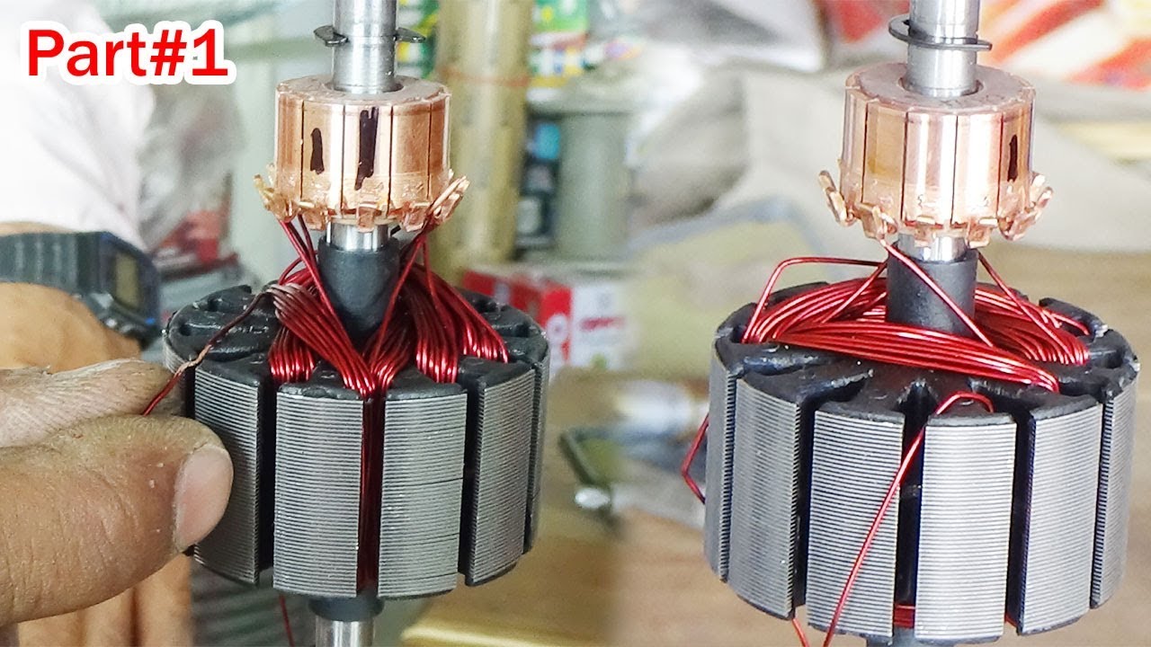 How to Rewind a DC Armature Baleno Motor Part #1