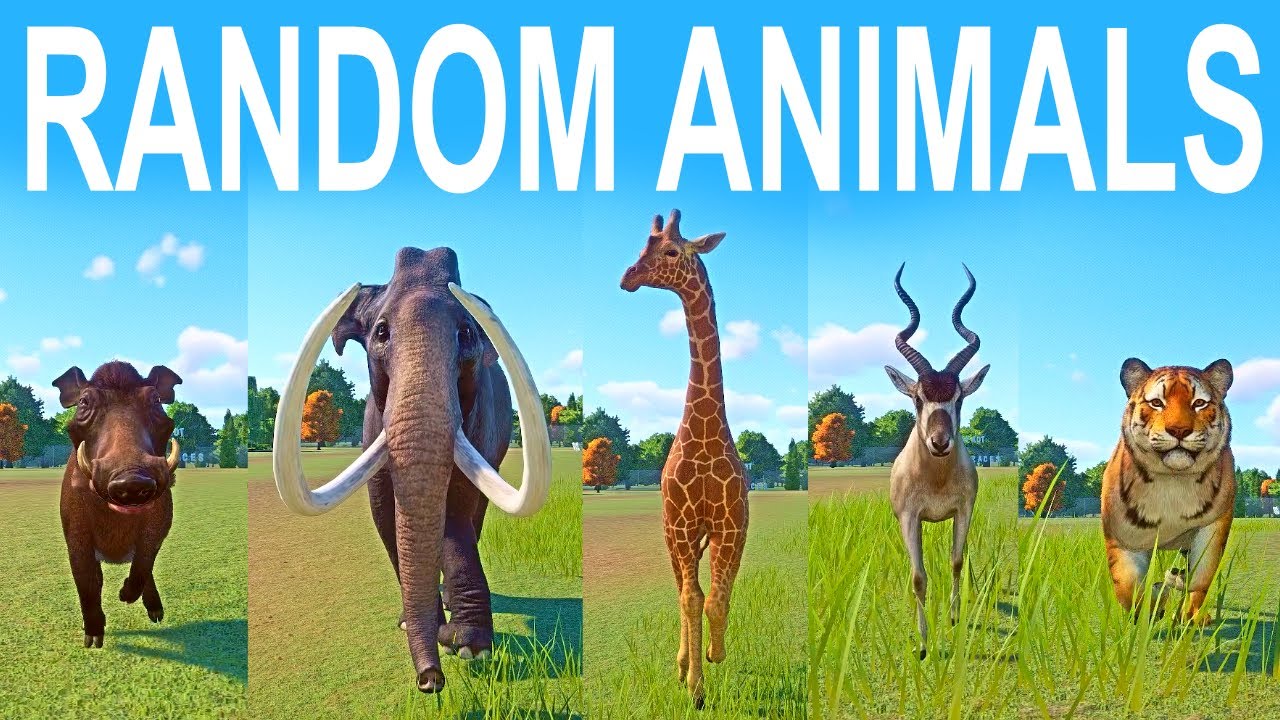 Random Animals Speed Race in Planet Zoo included Colombian Mammoth, Addax, Bengal Tiger, Giraffe
