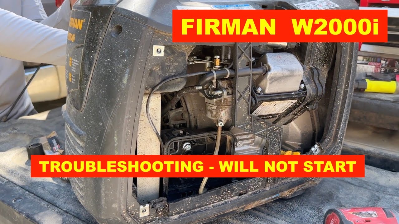 FIRMAN W2000I 2000 WATTS GENERATOR - TROUBLESHOOTING - WILL NOT START