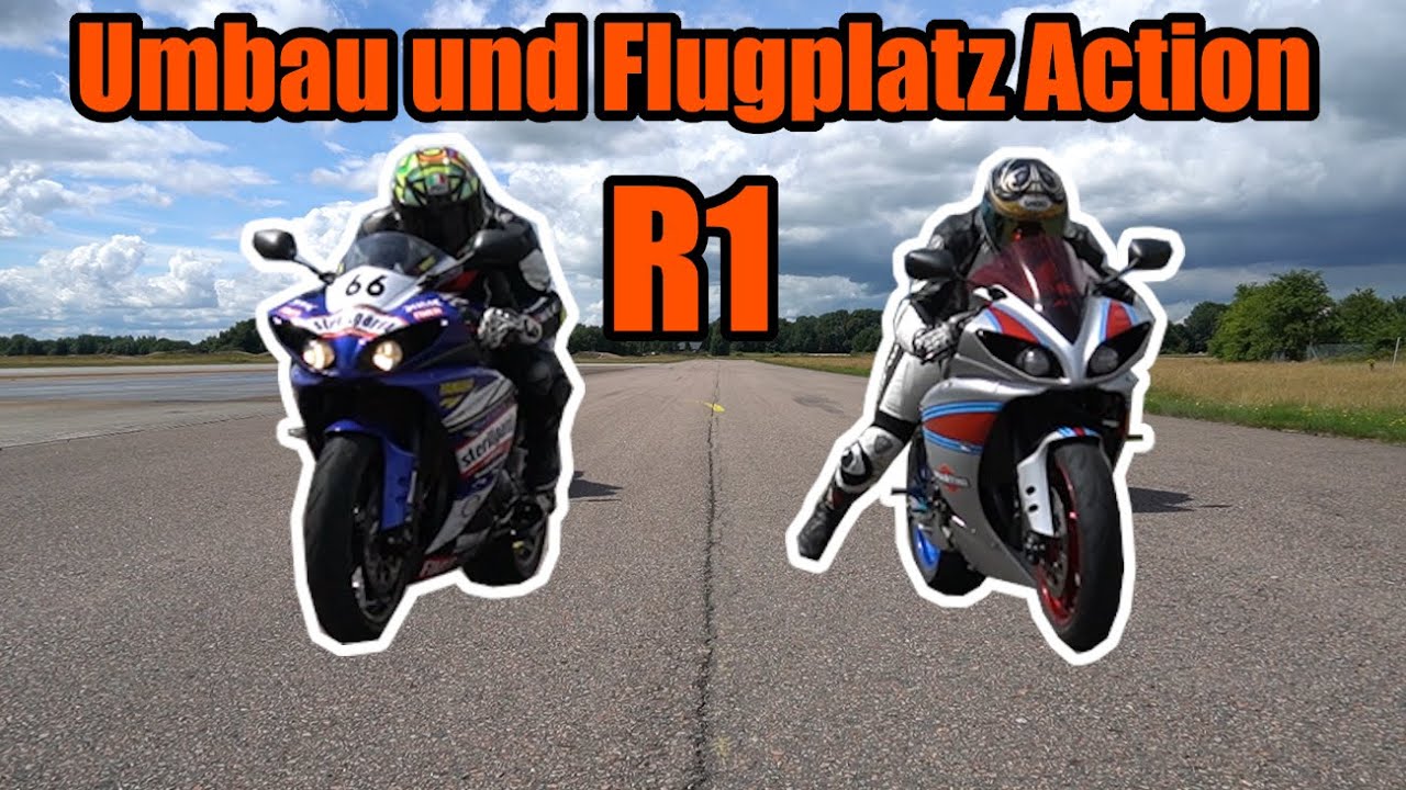 Yamaha R1 RN22 Crossplane Motor auf dem Flugplatz !
