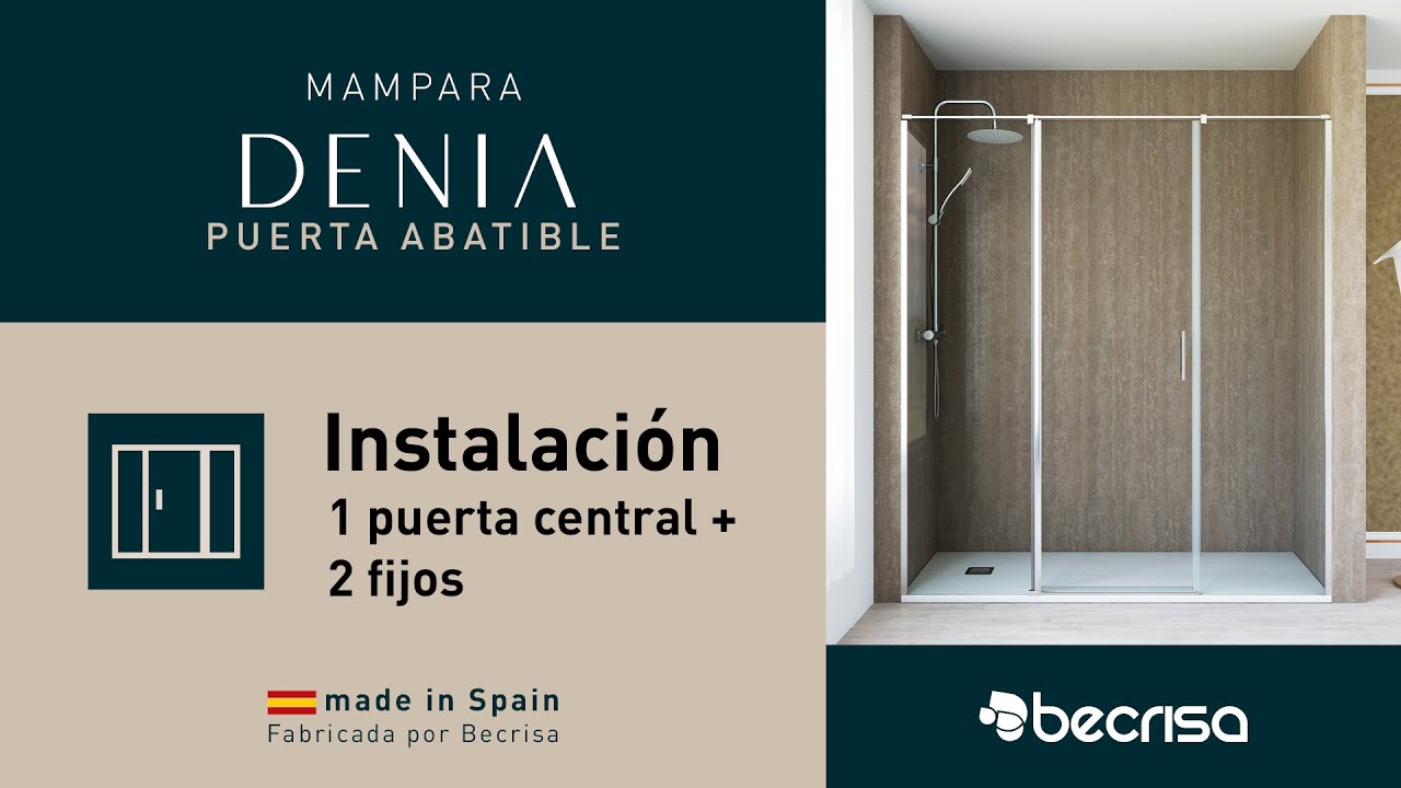 Instrucciones de montaje | Mampara Denia | 1 puerta + 2 fijos