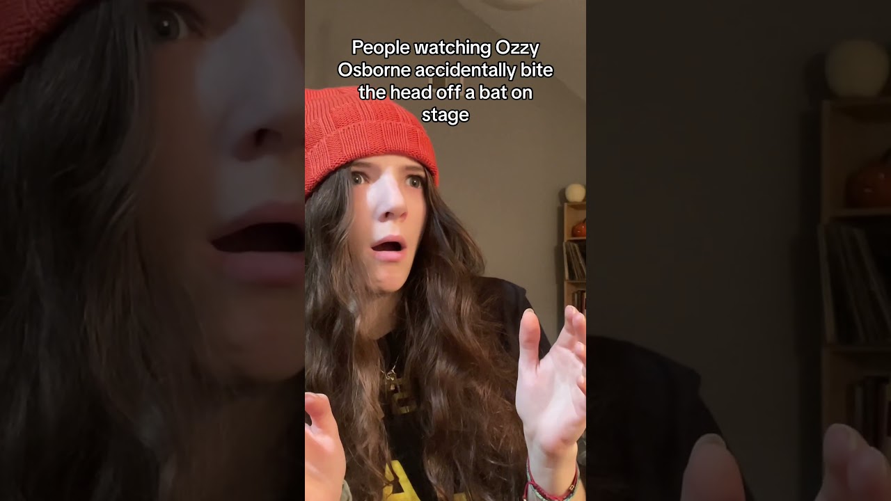 Ozzy Osbourne Accidentally Bites Head Off Bat #ozzyosbourne #ozzy #bat #rockmusic #icon