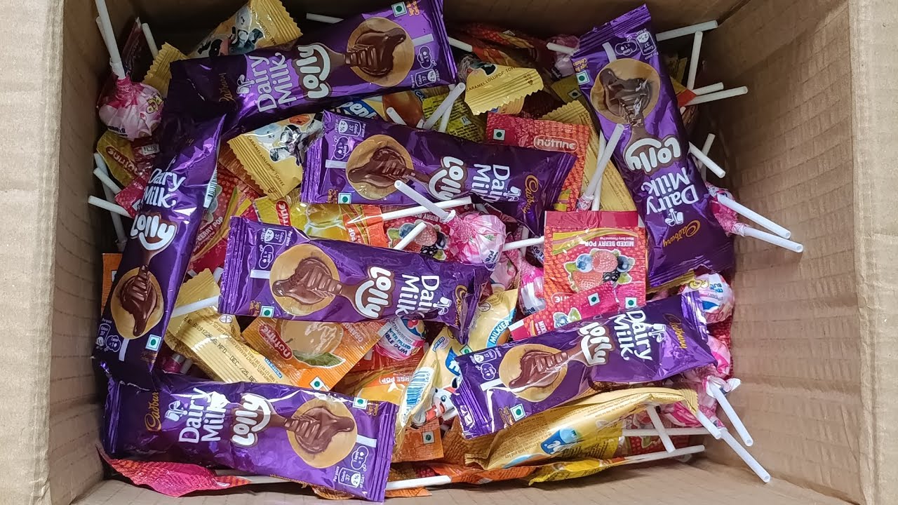 Unpacking SO Many Colourful And Delicious Lollipop Then Put Into The Box ASMR