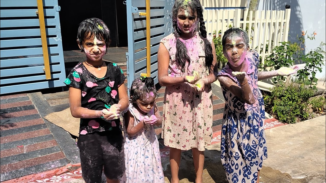 ఈషా 🫟 Holi celebration 🎊🎉