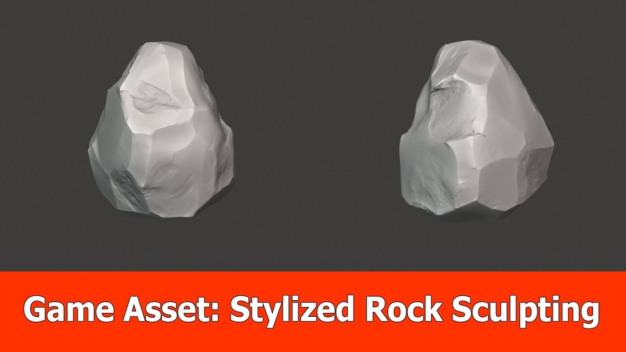 Game Asset Pipeline Stylized Rock : Sculpting with Blender 2.8