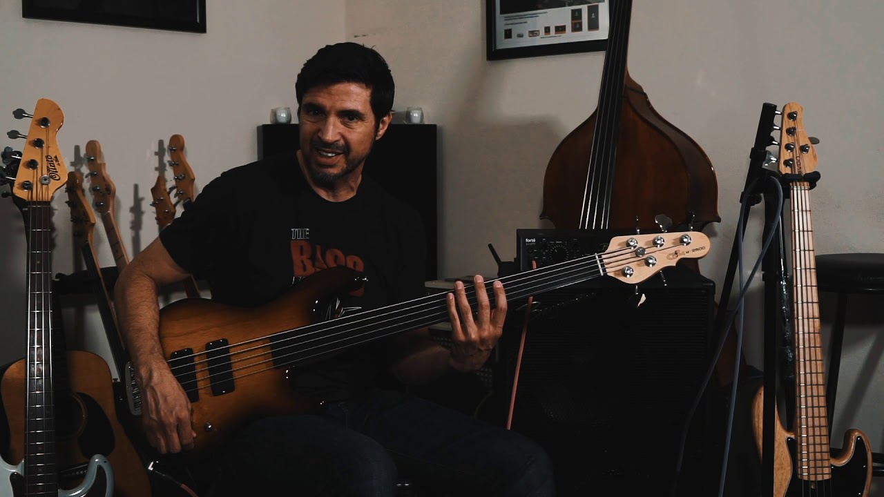 Steve Araujo and his M-2500 Fretless Bass
