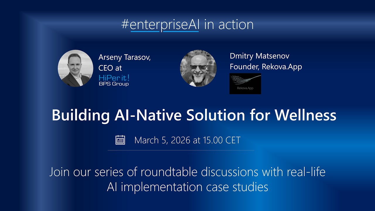 #enterpriseAI in Action roundtable: Building AI-Native Solution for Wellness #AINews #investing