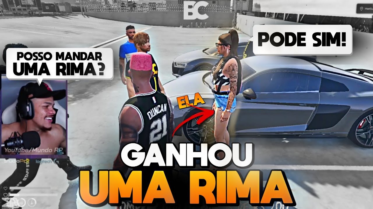 RIMANDO NO GTA RP - ELA GANHOU UMA RIMA E UM R8