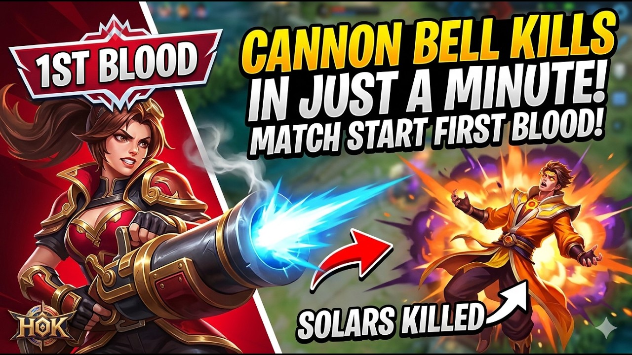 1 Minute First Blood 🔥 Cannon Bell DOMINATION | HoK Insane Start!