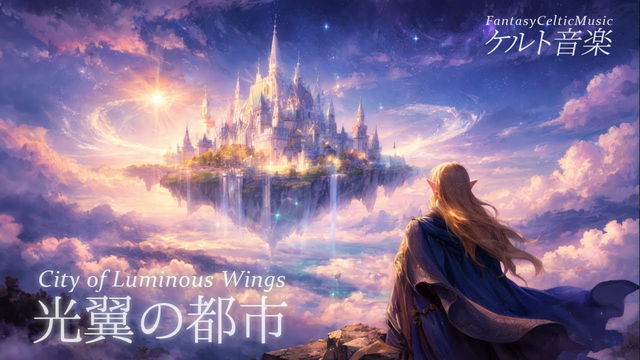 【ケルト音楽】光翼の都市 – 空に輝く聖なる都と翼の光が導く幻想BGM –