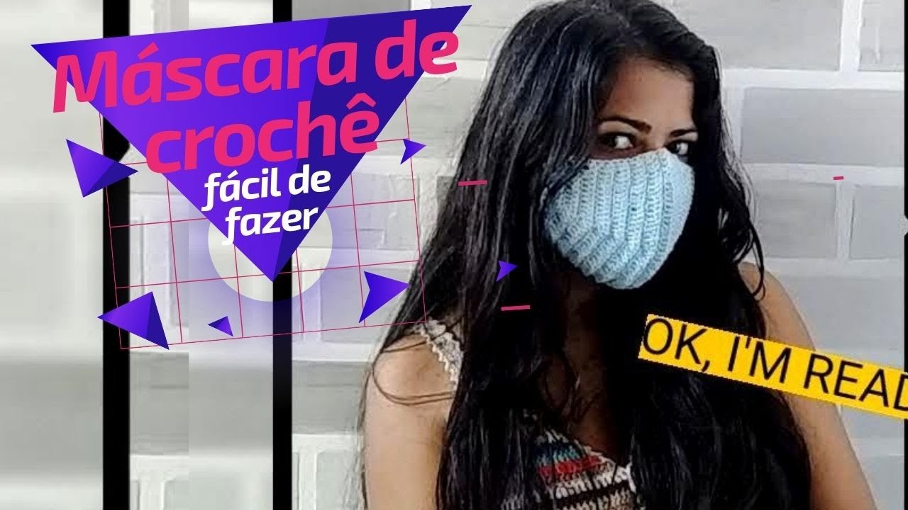 Máscara de crochê estilo Ninja- anatômica, fácil de fazer