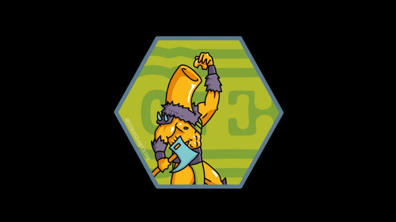 Speed Art: Chaotic Evil Mac & Cheese Orc Sticker! ✨💀✨ (Photoshop + Canva + Kdenlive)