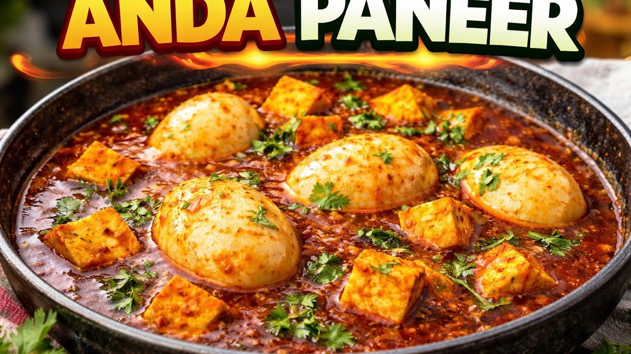 Anda Paneer Recipe 😋 | Egg + Paneer Curry Dhaba Style | Protein Bhara Desi Swad 🔥