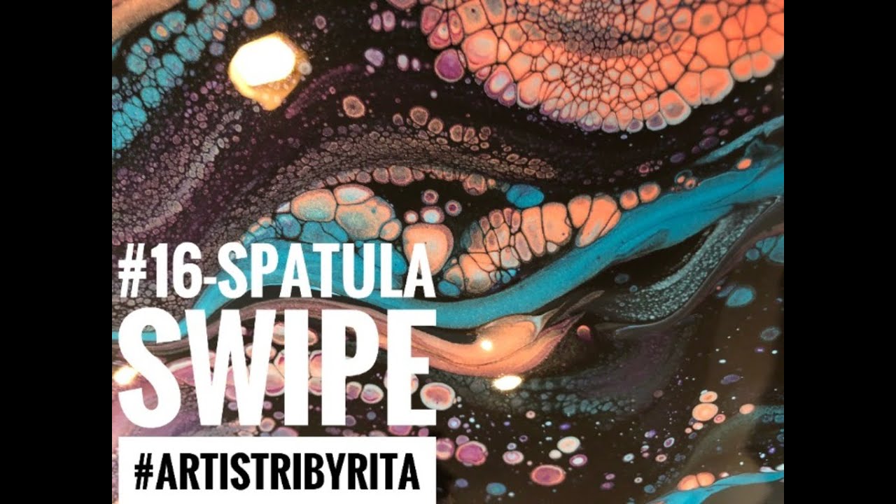 #16-Spatula swipe Pour Fluid art #ArtistRibyRita