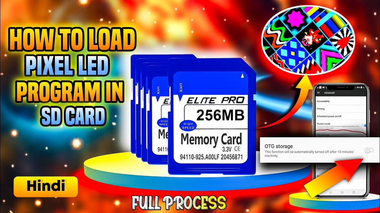 How to load Pixel LED Program in SD CARD ।।  पिक्सेल एलईडी प्रोग्राम को एसडी कार्ड में कैसे लोड करें