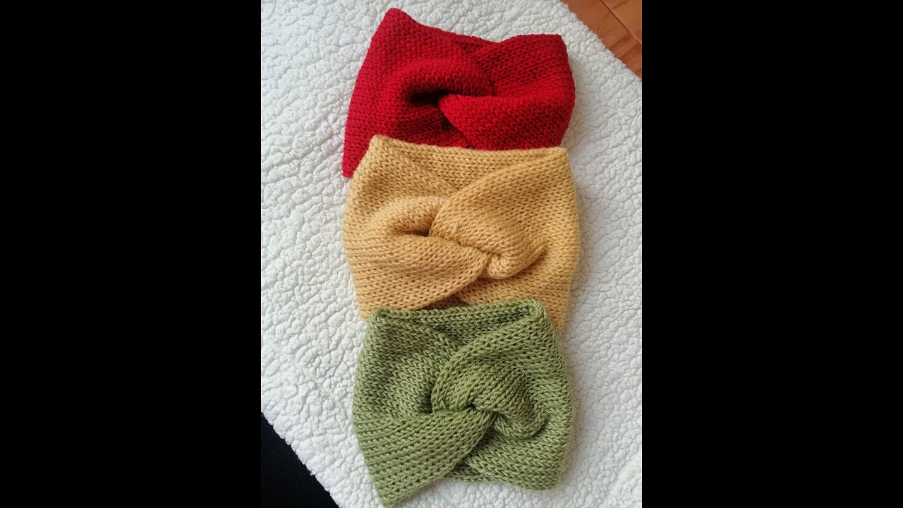 Diadema tejida en knit machine sentro