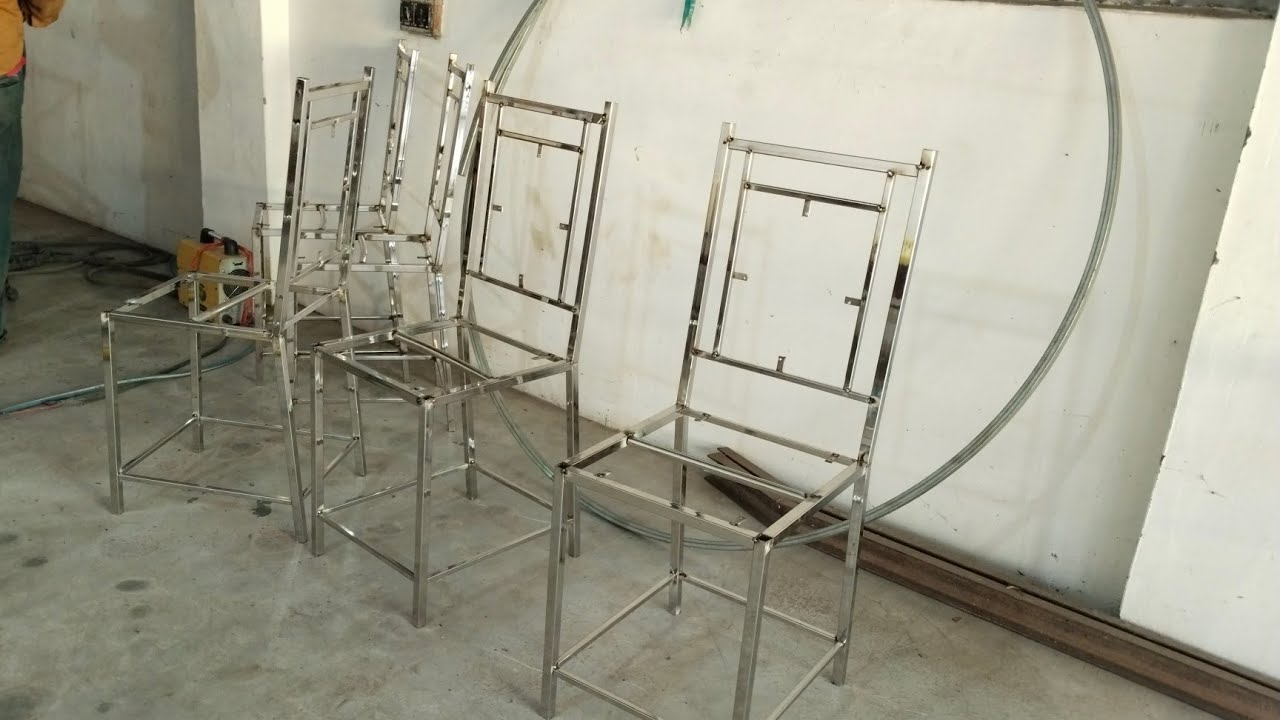 beautiful stainless steel 304 grade heavy pipe chair making full video