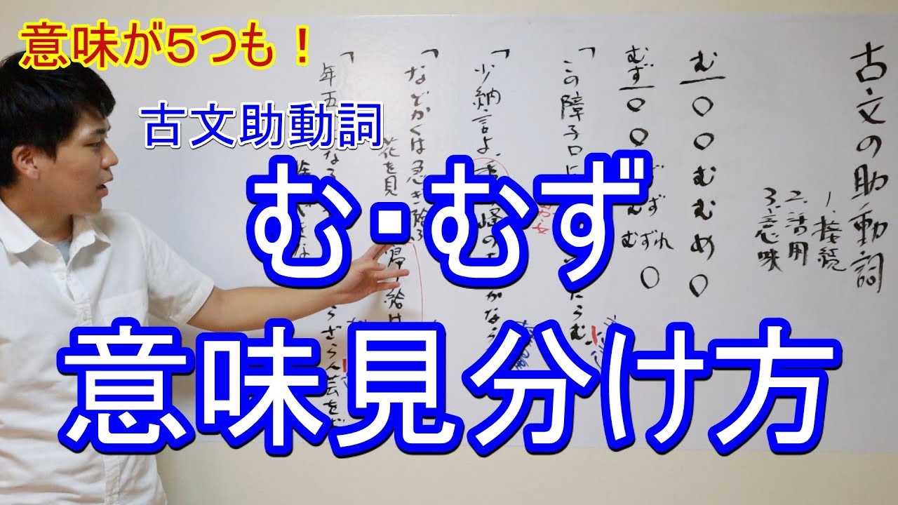 【古文助動詞】意味が多すぎる　む・むず