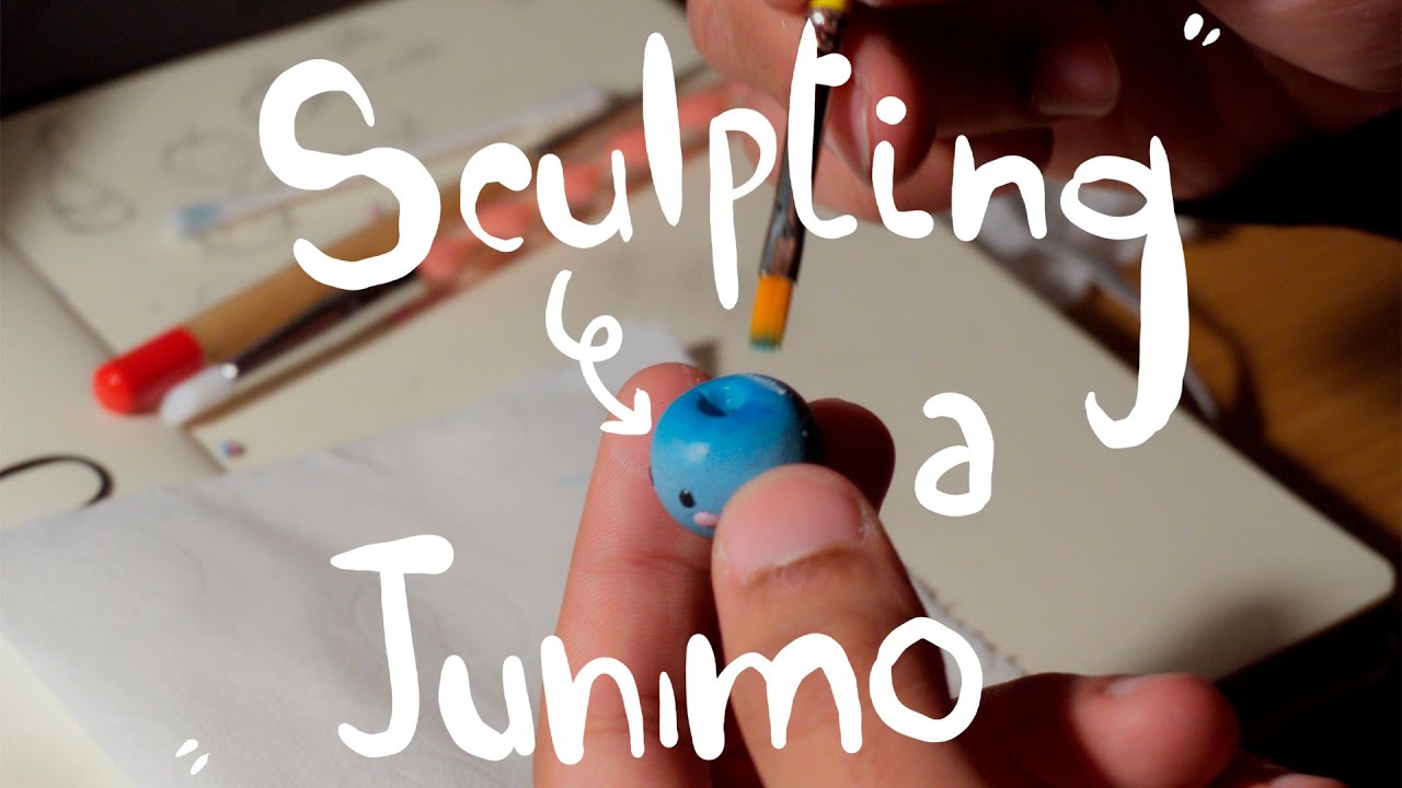 sculpting a junimo with polymer clay