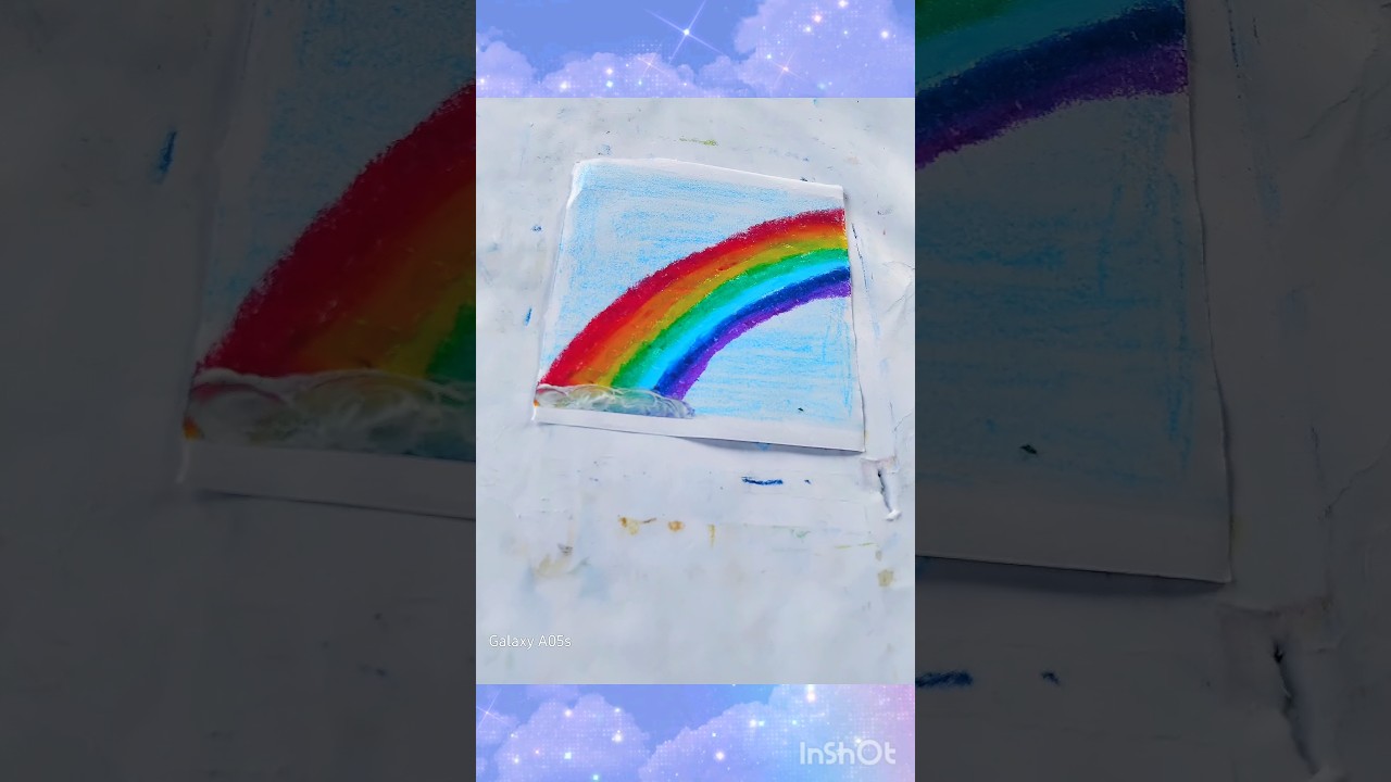 how to draw a rainbow paint 