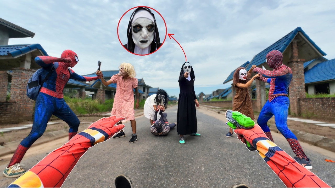8 SPIDER-MAN dołącza do bitwy z serbską tancerką na imprezie HALLOWEEN (akcja POV)
