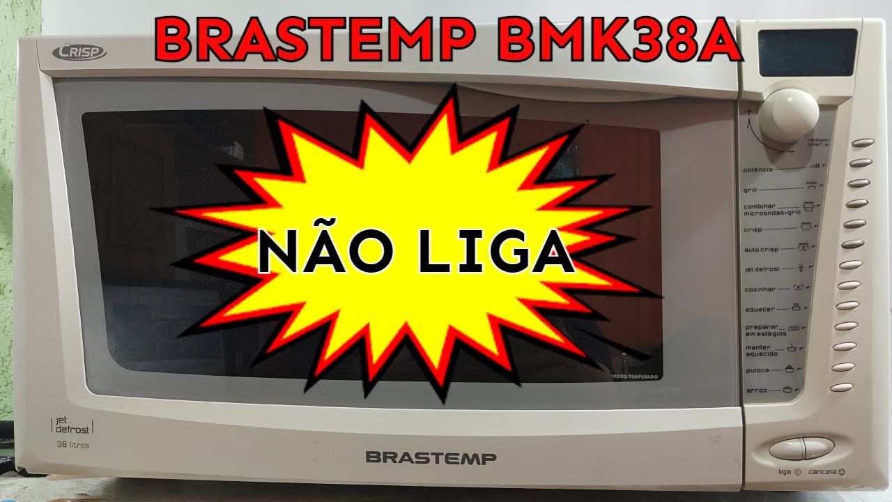 Microondas Brastemp BMK38 não liga