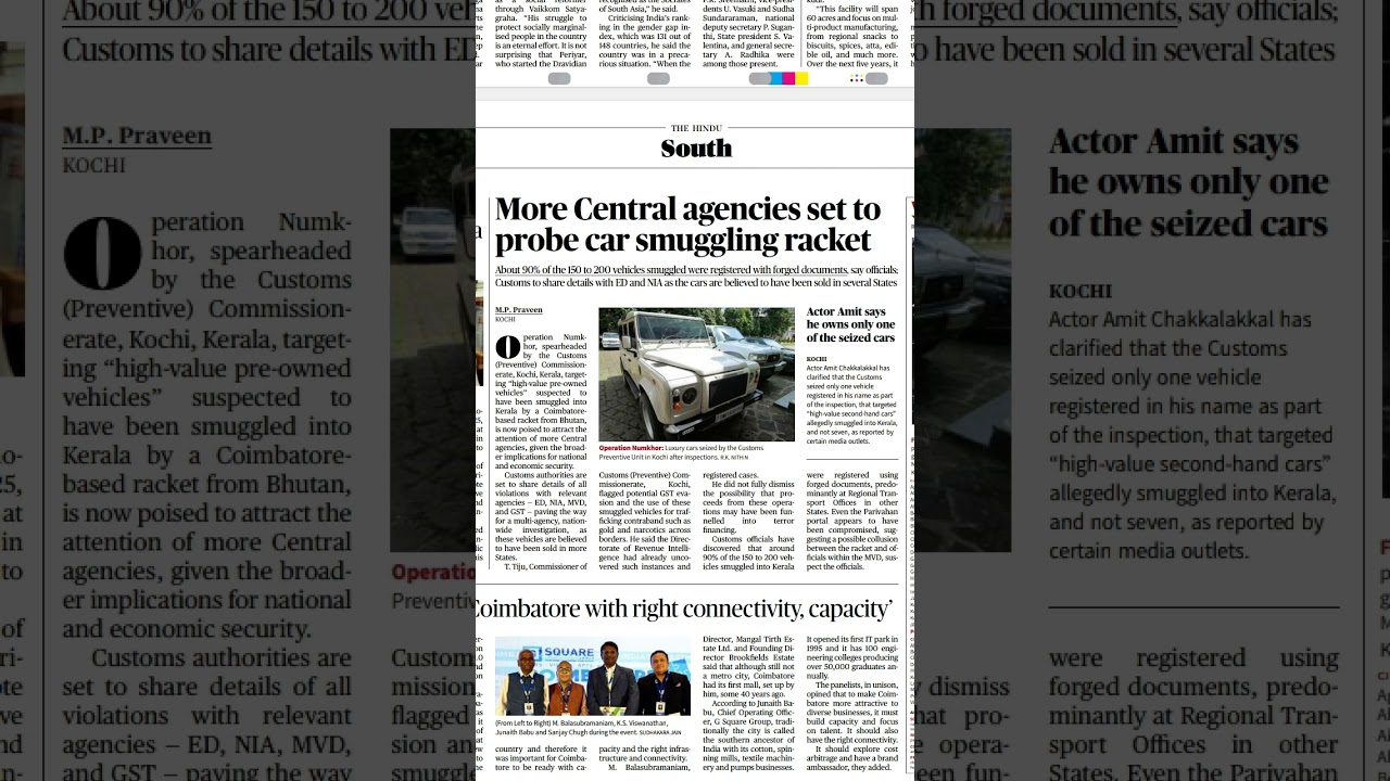 MORE CENTRAL AGENCIES SET TO PROBE CAR SMUGGLING RACKET