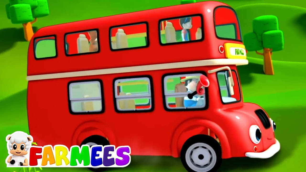 Rodas no ônibus | Rimas para crianças | Farmees Português | Desenhos animados | Wheels On The Bus