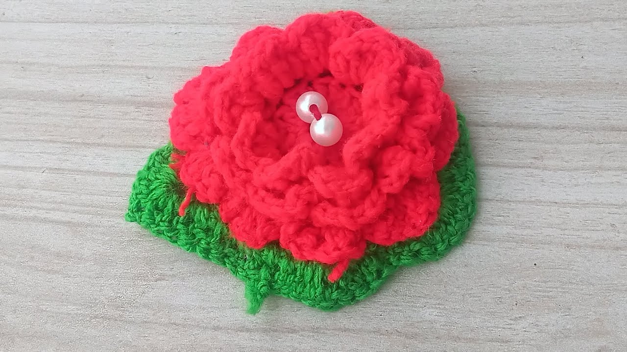 #बहुत ही आसान तरीके से फूल बनाना सीखे ✨️#crochetflower#rubbertrick#crochetdesign#2026#handfan#parda
