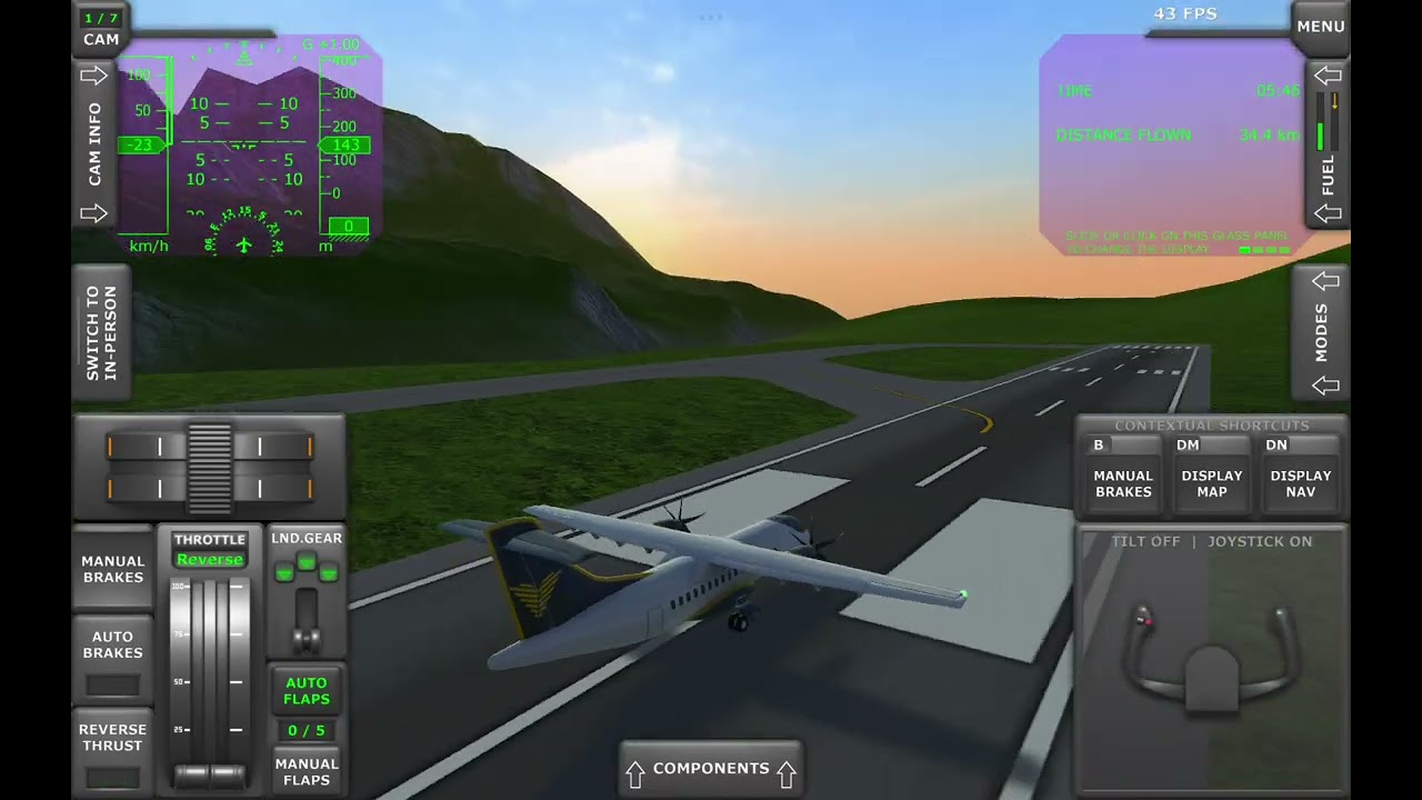 Random turboprop flight simulator video of the RL-42 taking off landing and parking 