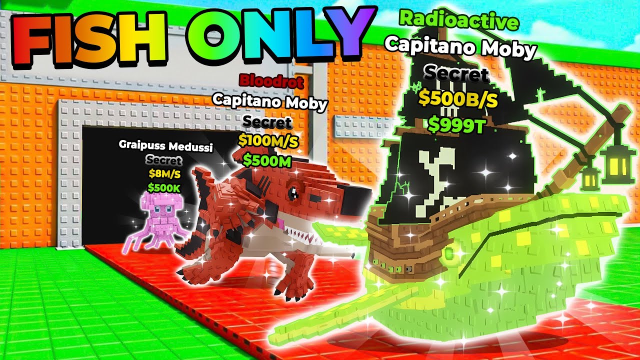 $0 To $1 TRILLION Using FISHING Only Brainrots In Steal A Brainrot