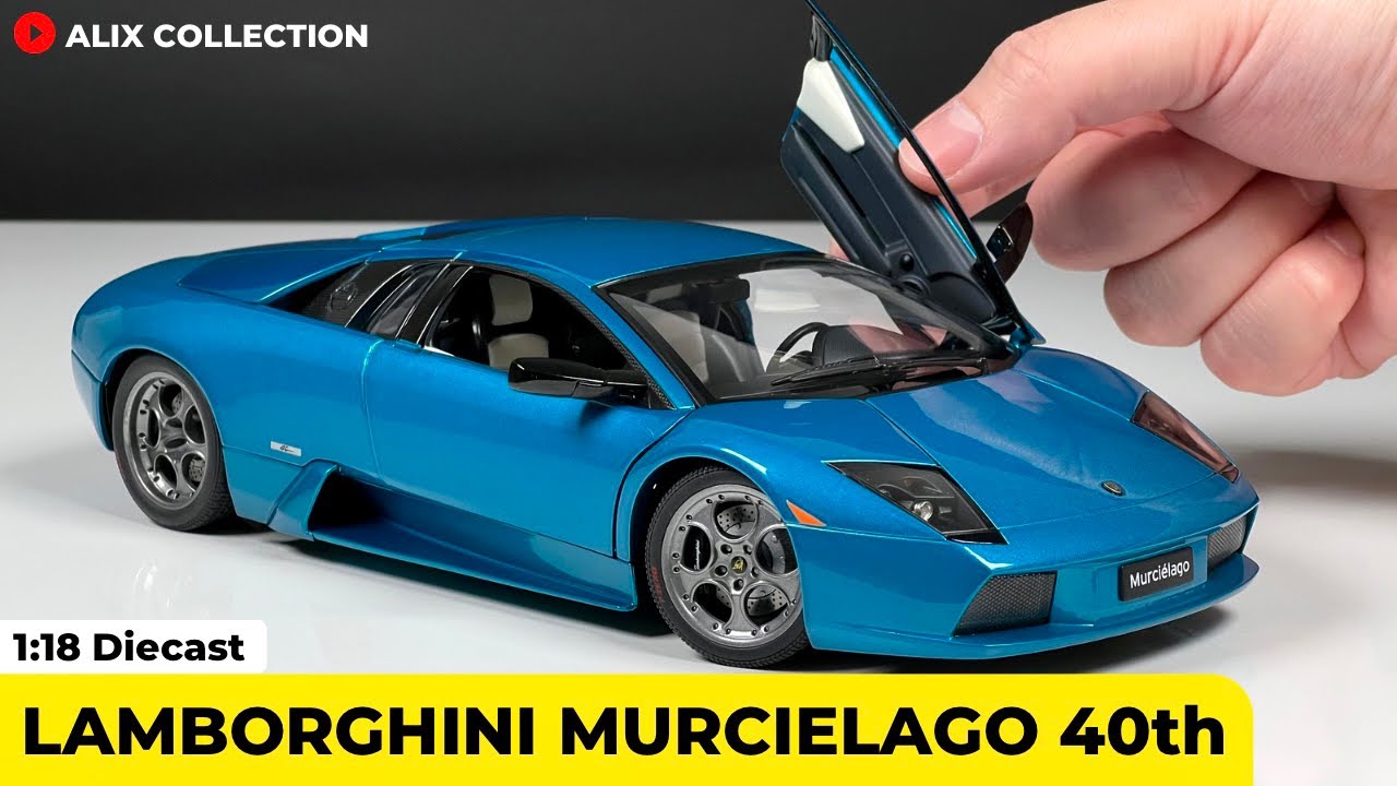 Unboxing of Lamborghini Murcielago 40th Anniversary 1:18 Diecast Model Car by AUTOart (4K)