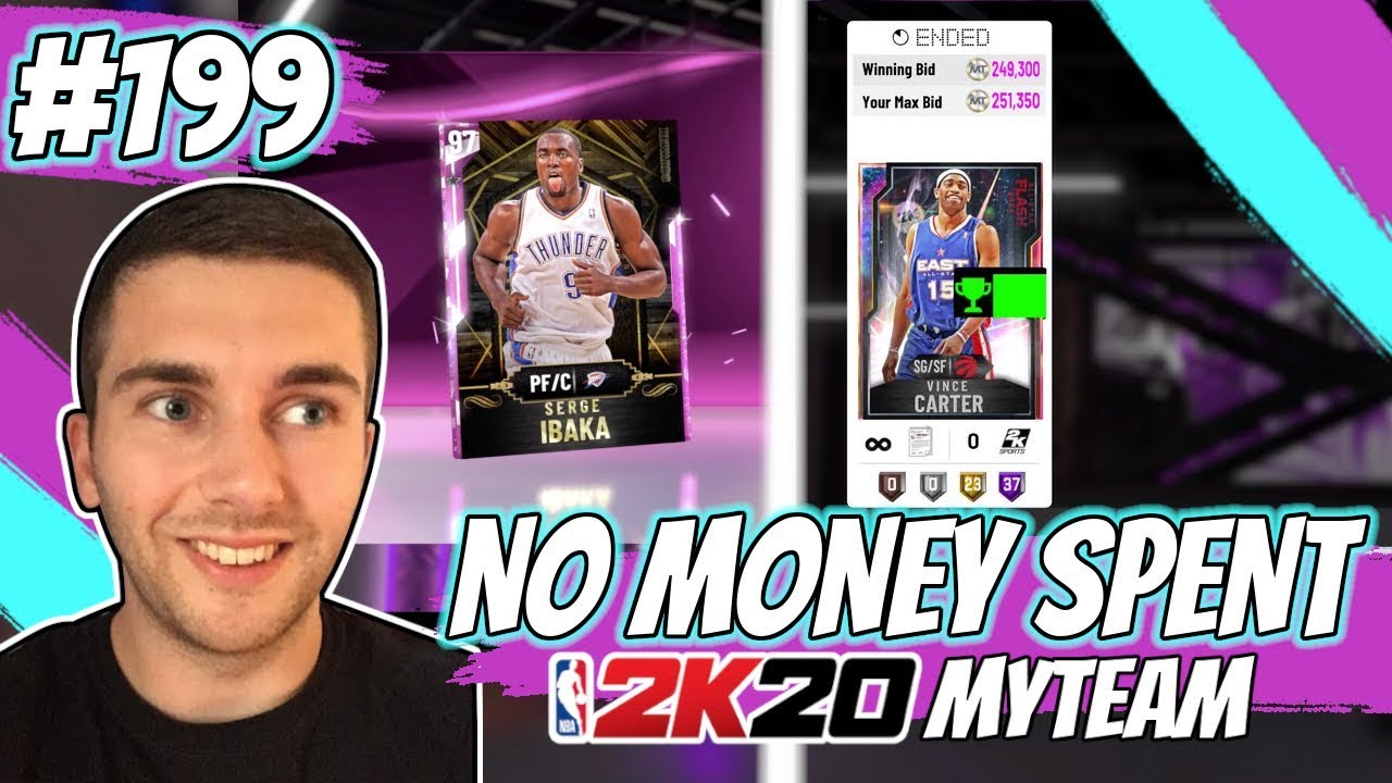 NBA 2K20 MYTEAM BUYING GALAXY OPAL VINCE CARTER *AGAIN*?! PINK DIAMOND IBAKA!! | NO MONEY SPENT #199