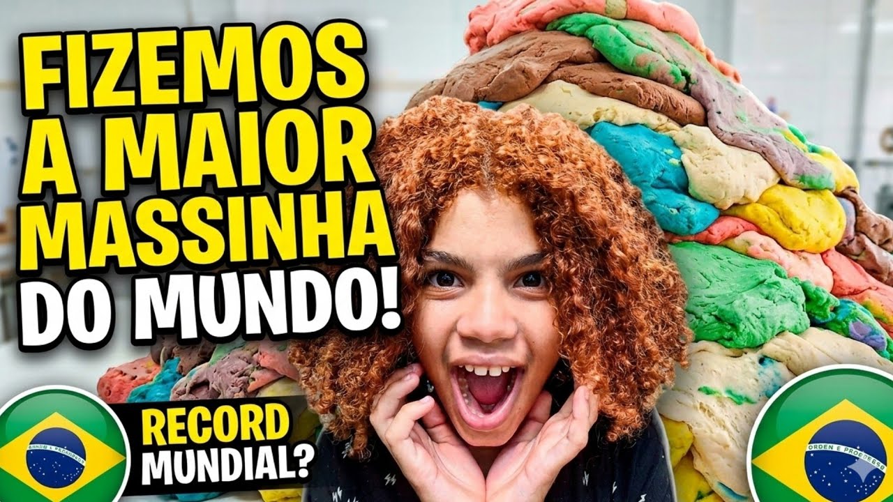 FIZ A MAIOR MASSINHA DE MODELAR DO MUNDO ( RECORD MUNDIAL?) | Bagunça em Família.