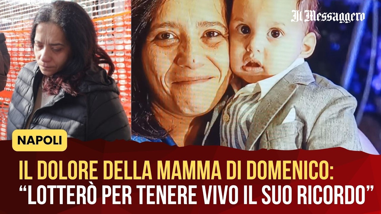 ADDIO DOMENICO, la mamma in lacrime: 