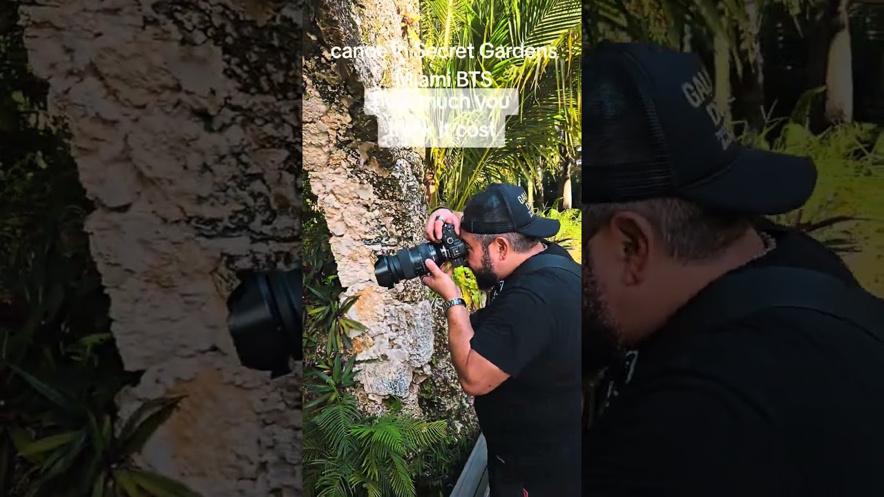 Miami photographer lifestyle photoshoot secret gardens #bts #miamiphotographer #fyp #villaschannel