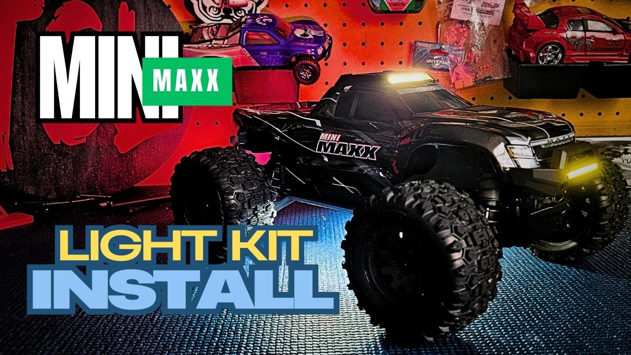 Traxxas Mini Maxx   [ Complete Light Kit Install ]
