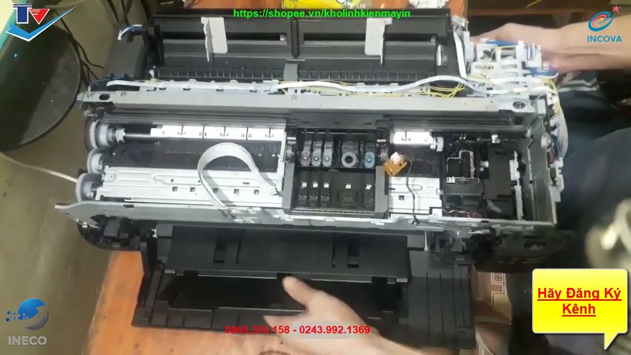 Sửa máy in màu canon ix6770 6860 không in được lỗi 1303 1250 kẹt giấy paper jam nháy đèn cam 3 lần