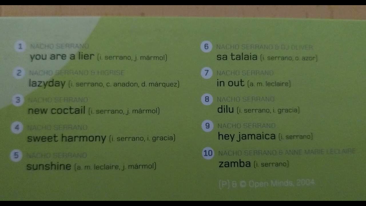 Nacho Serrano - sweet harmony 2004 (ALBUM F I M en Valencia)