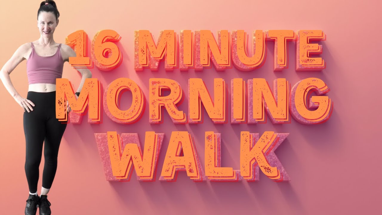 16-Min Morning Walk | Happy Mood Boost & Fat-Burning Indoor Walking Workout