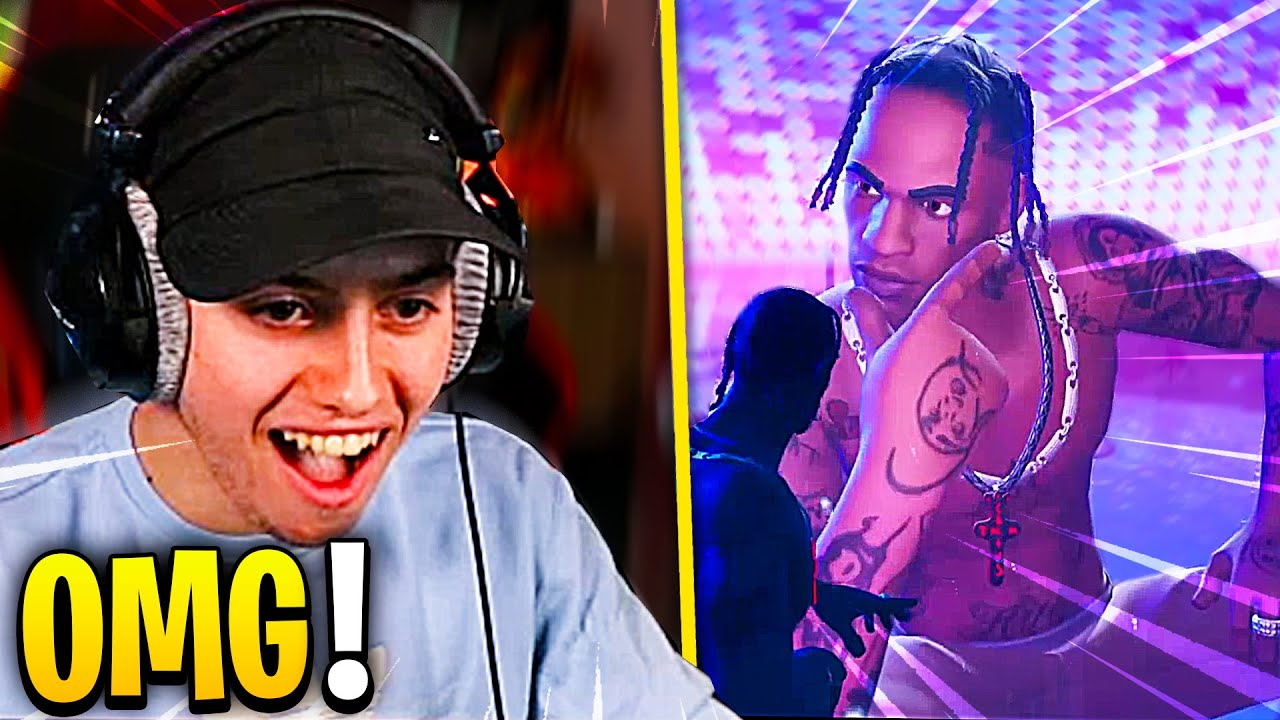 JE RÉAGIS AU CONCERT DE TRAVIS SCOTT SUR FORTNITE ! (Événement ft. Inoxtag, Doc, Valouzz ...)