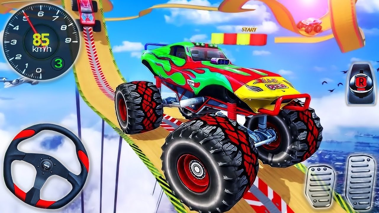 Monster Truck Mega Ramp 31 Impossible Driver - Racing Android Gameplay #gaming #omkar9