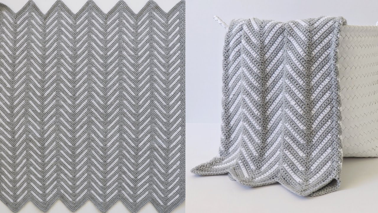 Crochet Chevron Arrows Blanket