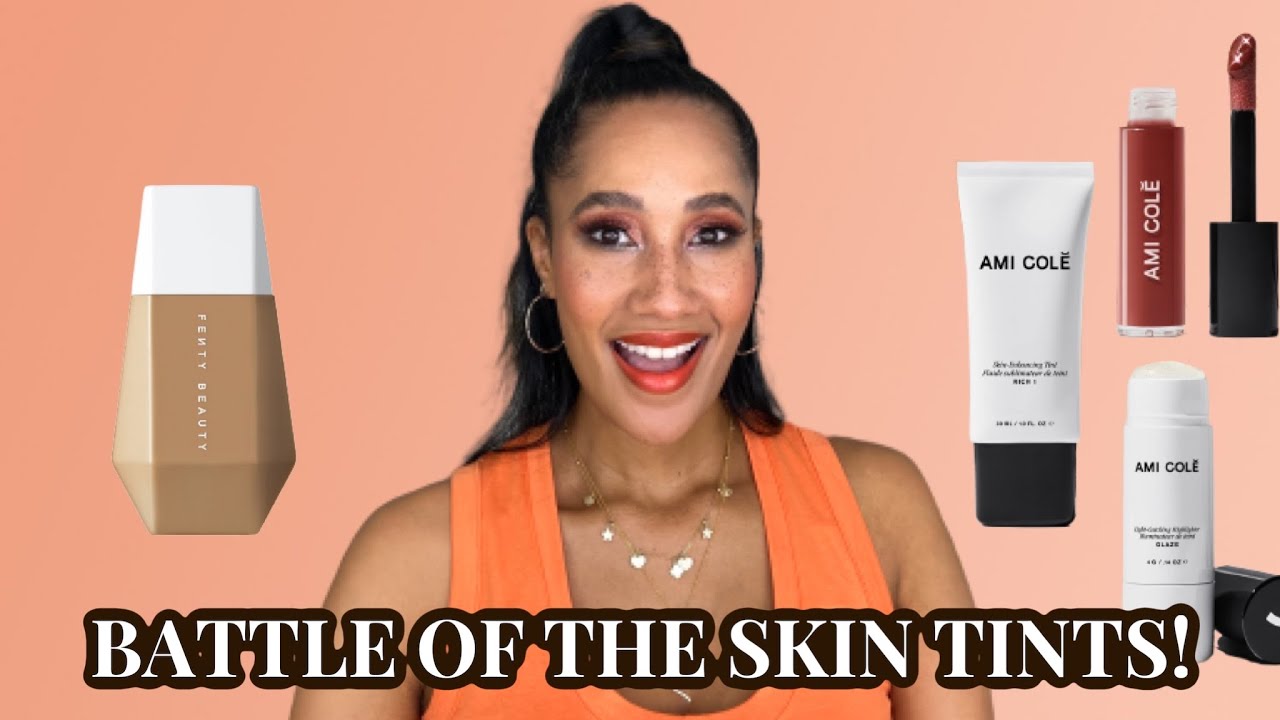 Battle of the Skin Tints! | Fenty Beauty Eaze Drop vs NEW Ami Cole Skin-Enhancing Skin Tint!