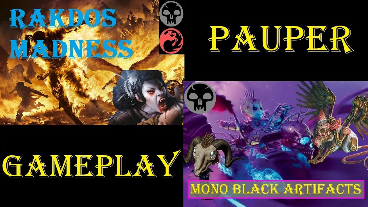Rakdos Madness Vs Mono Black Artefatos [PAUPER] | Gameplay Ao Vivo #mtgpaupergameplay #mtgpauper