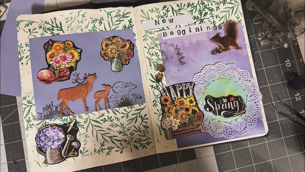 Scrap Journal Therapy | Trying a new background stamp