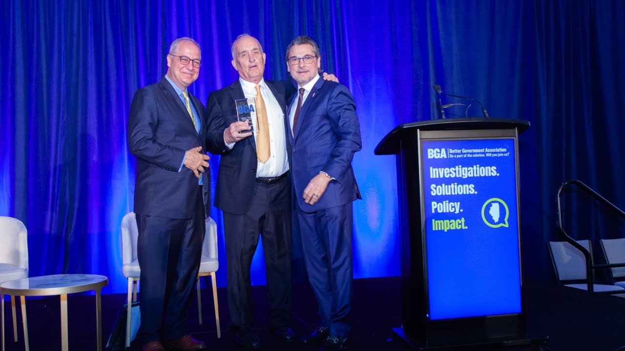 D. Carroll Joynes Accepts the 2024 Daniel L. Goodwin Watchdog Award