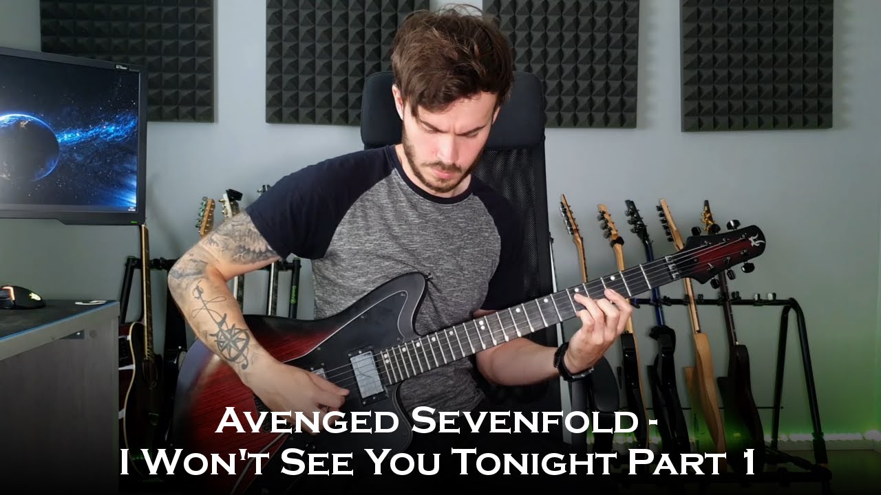 Avenged Sevenfold - I Won't See You Tonight Part 1 (Guitar Cover + All Solos / One Take)