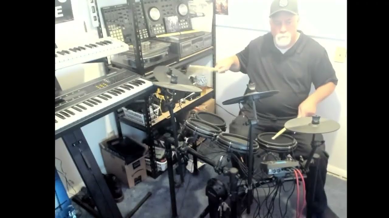 Who Can it be Now?  Live Drums Performance